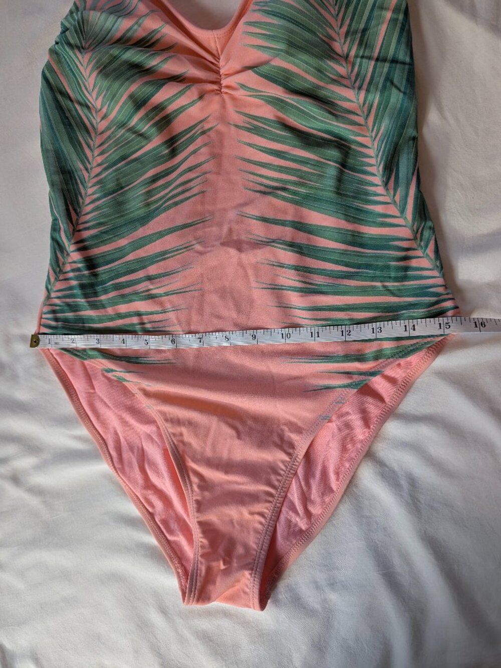 Xhilaration One-Piece Swimsuit in Coral - Picture 9 of 11